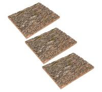 TOPBATHY 3pcs Natural Cork Bark for Terrarium Rustic Climbing Accessories with Moisture Protection, Simulation Natural Environment for Gecko and Bearded Dragons Reptile Habitat Decoration
