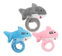 TOPBATHY 3pcs Plush Animal Slap Bracelets for Adorable Shark Wristbands Blue Pink Gray for Parties Festivals Soft Comfortable Patting Bands