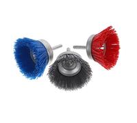 TOPBATHY 3Pcs Polishing Brush Grinding Wheels for Rotary Tools Electric Drill Furniture Surface Cleaning Rust Removal and Polishing