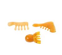 TOPBATHY 3pcs Resin Octopus Shape Scalp Massage Combs, Gentle Touch Gua Sha Hair Combs for Neck and Back, Ergonomic Design for Beauty Selfcare Routines the Go Use
