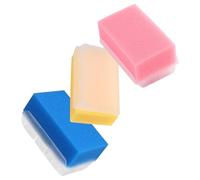 TOPBATHY 3Pcs Sensory Massage Brush with Sponge Material Portable Bath and Shower Sponge for Newborns Comfortable Tactile Stimulating Bathing Tool in Pink Blue and Yellow