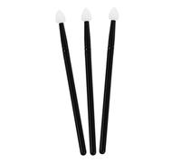 TOPBATHY 3Pcs Silicone Eyeshadow Brush Professional Makeup Applicator Tools for Women Comfortable Touch Even Application Black Handle White Tips