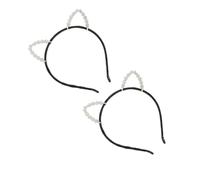 TOPBATHY 3pcs Sparkling Rhinestone Cat Ear Headband Alloy Hair Accessories Lightweight Comfortable for Party Cosplay Christmas Events