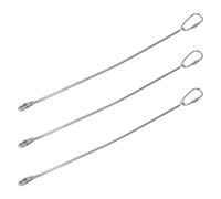 TOPBATHY 3pcs Stainless Steel Bird Cage Hanging Holders for Parrot and Bird, Flower Shape Fruit and Vegetable Skewer Foraging, Easy to Hang Food Sticks for Cage Feeding