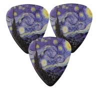 TOPBATHY 3pcs Starry Acoustic Guitar Picks Triangle Finger Picks Glossy Finish for Ukulele Bass Guitar Accessories