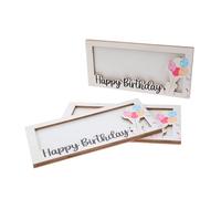 TOPBATHY 3pcs Wooden Birthday Money Card Holder Photo Business Card Wallet Unique Cash Present with DIY Message Space for Adults Celebration
