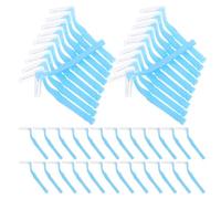 TOPBATHY 40pcs Interdental Brushes L-Shaped Interproximal Brush Plastic Blue for Tooth and Molar, Efficient Gap Cleaning, Gentle for Sensitive Gums, for Travel, Home, Orthodontic Devices