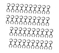 TOPBATHY 40pcs Lightweight Plastic Trekking Pole Clips with Safety Lock Walking Cane Clamp Buckles for Stable Hiking Stick Holder Quick Outdoor Camping Gear Organizer