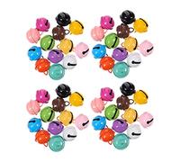 TOPBATHY 40pcs Mixed Color Dog Hanging Bells Multi-function Iron Craft Bells Delicate Design for Pet and Puppy Collar Decoration during Christmas and Bars Random Color
