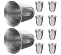 TOPBATHY 40pcs Portable Stainless Steel Religious Communion Cup Mug Stackable for Church Events for Holy Communion Celebrations and Daily Use