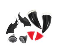 TOPBATHY 4Pair Lightweight Cat Ears Devil Horns Bat Wings Attachments for Motorcycle Bicycle and Snowboard Helmets Durable Accessories