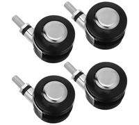 TOPBATHY 4Pcs 1.5 Inch Threaded Office Chair Replacement Wheels M8 Universal Swivel Plastic Casters for Desk Chair Quiet Rolling Suitable for Home Office and Workplaces