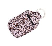 TOPBATHY 4pcs 30ml Hand Bottle Cover Set with Key Ring Refillable Lip Gloss Bottle Pouch Protective for Travel and Everyday Use