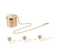 TOPBATHY 4pcs Brass Candle Snuffer Caps with Chain Torch Head Extinguisher for Tiki Torches and Candles Vibrant Spray-Painted Finish Decorative and Functional Accessory