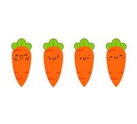 TOPBATHY 4pcs Carrot Design Mini Memo Notepads Set, Portable Binder Blank Writing Pads for Time Management and Office Use, Small Schedule Books for Students and Daily Planning