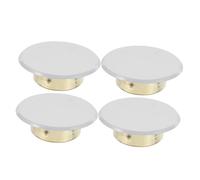 TOPBATHY 4pcs Concealed Fire Sprinkler Head Cover Plates Copper Ceiling Mount Nozzle Guards Threaded Sprinkler System Covers for Home and Office Protection