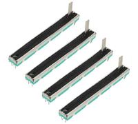 TOPBATHY 4pcs Dual Channel 10k Straight Linear Potentiometer Slider Fader for Dj Audio Mixer Volume Control Electronic Potentiometer for Home Studio and Events