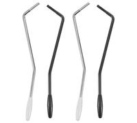 TOPBATHY 4Pcs Electric Guitar Tremolo Arm Set 5Mm Thread Whammy Bar Replacement with Black and Silver Arms for Stable Tuning and Compatible Tremolo Systems