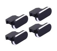 TOPBATHY 4pcs Metal Charging Port Caps for Aluminum Alloy Protective Plugs Dustproof USB Port Covers with Easy Installation Sl lack Design for Reliable Device Protection