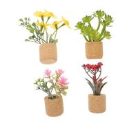 TOPBATHY 4Pcs Mini Succulent Refrigerator Magnets Cute Artificial Potted Plants for Fridge Office and Car Decor Space Saving Greenery for Home and Locker Realistic Tiny Bonsai