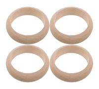TOPBATHY 4pcs Natural Wood Bangles Set, Wide 25mm Round Wooden Bracelets 68mm Inner Diameter for DIY Jewelry Making, Unfinished Wooden Bracelets for Crafting and Painting