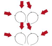 TOPBATHY 4pcs Novelty Arrow Headband with Quirky Design in Red Cloth and Felt Material, Universal Size Funny Halloween Hair Hoop for Birthday and Festive Celebrations Photo Props