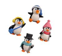 TOPBATHY 4pcs Penguin Shaped Refrigerator Stickers Cute PVC Fridge Magnets for Home and Office Creative Magnetic Decor for Indoor Use