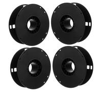 TOPBATHY 4pcs Portable Cord Reels with Large Capacity Wire Spool for Smooth Unwinding and Tidy Cable Storage Stylish Black Hollow Plastic Extension Cord Organizer