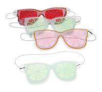 TOPBATHY 4Pcs Portable Eye Shades Household Eye Pads PVC Gel Material Cooling and Heating Relief for Boys and Girls Random Fruit Designs Home Supply