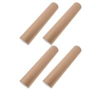 TOPBATHY 4pcs Poster Mailing Tubes with Caps, Kraft Paper round Craft Tubes 33x6.5cm Thick 3mm, Cardboard Poster Shipping Cylinders for Document Storage and Artwork