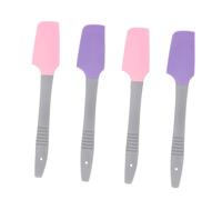 TOPBATHY 4Pcs Professional Wax Sticks Multi-function Silicone Wax Applicators for Body and Face Hair Removal with Purple and Pink Suitable for Men and Women