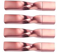 TOPBATHY 4pcs Refillable Mascara Bottles with Wand Rose Gold Spiral Design Empty Eyelash Tubes for Travel Home Use Eyebrow Care and Lash Separation