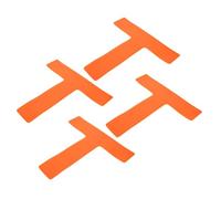 TOPBATHY 4pcs Shape Soccer Training Spot Markers in High Visibility Orange for Football and Tennis Agility Drills Flat Court Carpet Markers for Sports Practice and Speed Precision Exercises