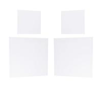 TOPBATHY 4pcs Square Stretched Cotton Canvas Panels Oil Painting Frames Water-Resistant Breathable for Acrylic and Oil Artists