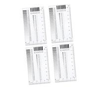 TOPBATHY 4pcs Transparent Scratch Measurement Tool Accurate Crack Gauge for Flaw Detection Printing Electronics Mechanical Industries
