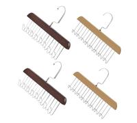 TOPBATHY 4pcs Wall Mounted Multi Hook Hanger for Closet Purse Handbag Scarf Belt Organizer Rack Space Saving Jewelry Bag Storage Hooks for Compact Wardrobe