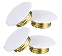 TOPBATHY 4pcs White Fire Sprinkler Head Covers Plates 5.5cm Outer Diameter Iron Ceiling Trim Rings for Indoor Fire Sprinkler Protection