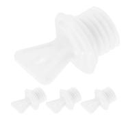 TOPBATHY 4pcs White Plastic Hot Water Bottle Caps Replacement Sealing Plugs with Compact Surface Polishing Design for Secure Stopper Use with Hot Water Bottles