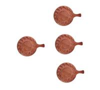 TOPBATHY 4pcs Wooden Deviled Egg Tray Holder for Easter Christmas Simple Egg Rack Storage Box for Home Kitchenware Serving