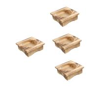 TOPBATHY 4pcs Wooden Stone Pot Rack Tabletop Wok Rack Bowl Holder Korean Bowl Storage Kitchen Supplies for Serving Dishes and Pot Holder