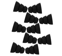 TOPBATHY 5 Pairs Black Silicone Ear Tips 3.8mm Large Size Earbud Caps Three-layer Eco-friendly In-ear Earphone Covers Replacement Cushions for Headphones and Earbuds