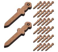 TOPBATHY 50 Pcs Bag Charms Keychains Creative Unique Peach Wood Carving Robust DIY Creativity Rustic Charm Loved Ones Hanging Ornaments Birthday Presents