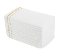 TOPBATHY 50 Sheets Gold Trim Paper Napkins Disposable Water Absorbent Serviettes for Wedding Dinner Birthday Party Holiday Events Practical and Dustfree Cleanup