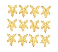 TOPBATHY 500 Pcs Iron Maple Leaf Charms for DIY Hair Accessories Golden Simulation Leaf Parts for Hairpins Hairbands and Brooches Chic Craft Supplies for Women