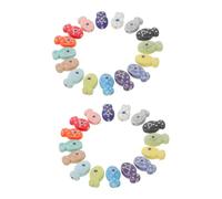 TOPBATHY 50pcs Ceramic Fish Beads Double-Sided Porcelain Handmade DIY Jewelry Supplies for Bracelet Necklace Making Ocean Animal Theme Wave Pattern Charms