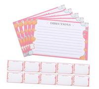 TOPBATHY 50pcs Double Sided Recipe Cards Compact Dietary Note Papers for Kitchen Cooking Wedding and Bridal Shower Use Lightweight Blank Food Ingredient Recording Sheets