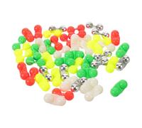 TOPBATHY 50pcs Fishing Bite Alert Bells with Double Rattle Beads, Plastic and Metal Construction, High Sensitivity Detection for Fishing Rods, for Catfish and Extended Outdoor Trips