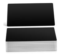 TOPBATHY 50pcs Metal Business Card Blanks Standard Easy to Engrave Aluminum Nameplates for Professional Stylish DIY Personalization and Portable Use