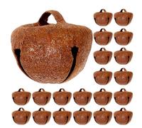 TOPBATHY 50pcs Retro Style Bells Bell Antique Jingle Rusty Cutout Christmas Ornament for Crafts Mini Festival Decor Jingle Iron
