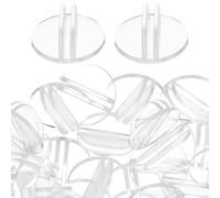 TOPBATHY 50pcs round Business Card Holders 24x10mm with 2mm Thickness Desk Card Organizer for Office Display and Party Game